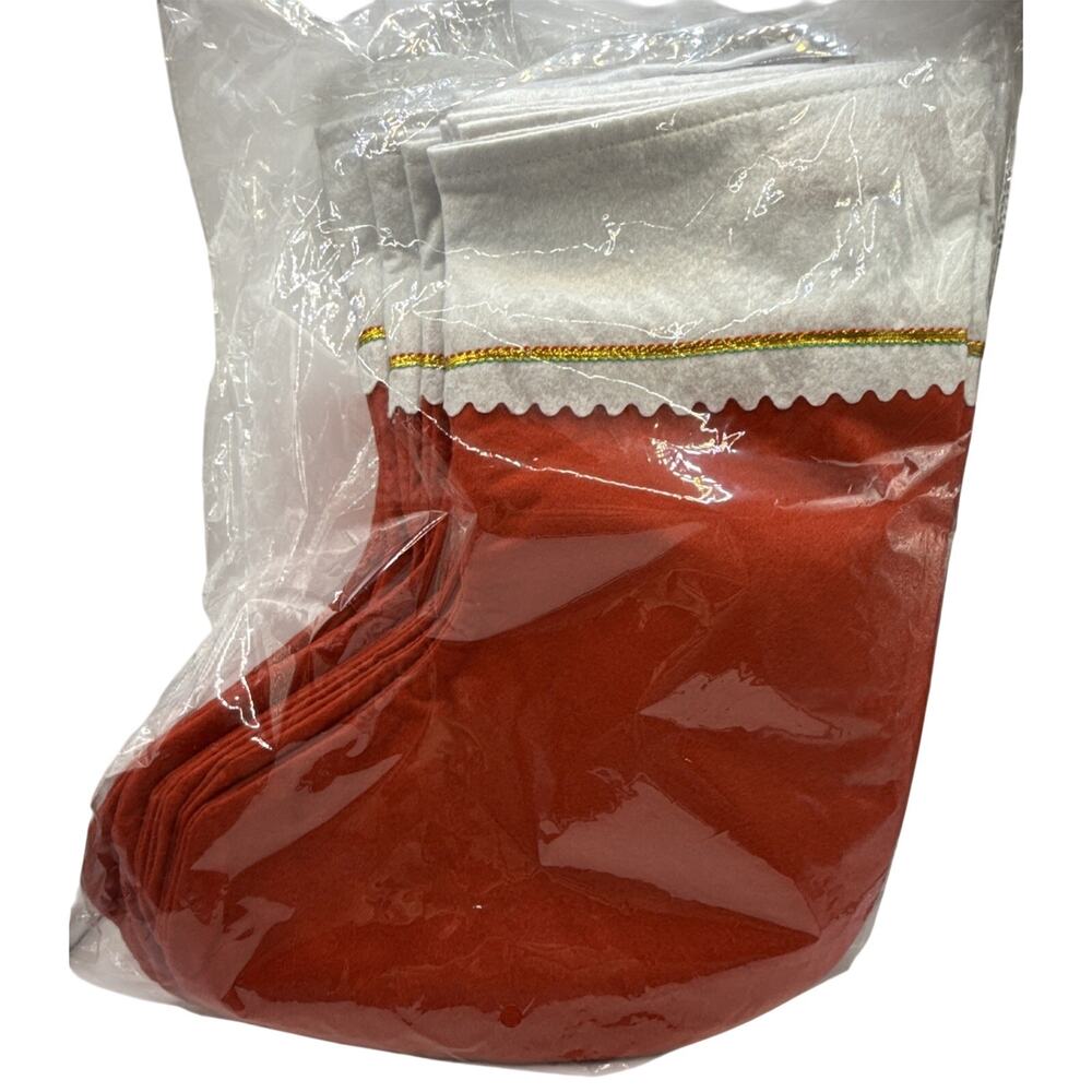 12 Pack Red Felt 15" Christmas Holiday Stockings